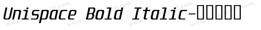 Unispace Bold Italic字体转换